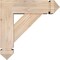 Ekena Millwork Traditional Arts and Crafts Smooth Bracket w/ Offset Brace, Douglas Fir, 5 1/2"W x 16"D x 16"H BKT0604X16X16TRA03SDF - alternate 4